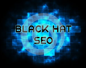 Black Hat Seo Website Optimization 2d Illustration