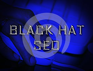 Black Hat Seo Website Optimization 2d Illustration