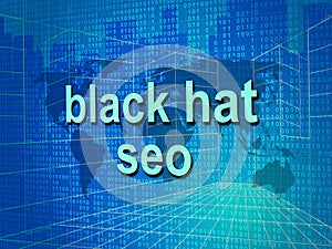 Black Hat Seo Website Optimization 3d Illustration