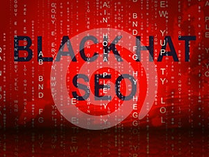 Black Hat Seo Website Optimization 3d Illustration