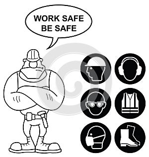 Black Health and Safety Signs