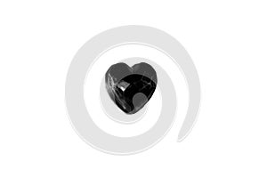 Black heart jewel issolated on white background