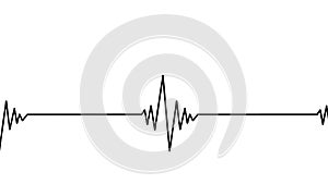 Black heartbeat diagram, Electrocardiogram chart, Cardio test line