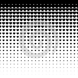 Black hearts seamless pattern on white background, use for wallpaper, pattern, web page background, surface textures