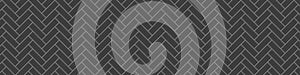 Black herringbone metro tile seamless pattern. Subway stone or ceramic brick wall background. Kitchen backsplash or