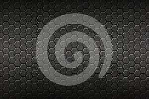 Black hexagon background and texture
