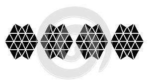 Black Hexagon Geometric Pattern Grid, vector design Generative AI