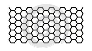 Black Hexagon Grid Seamless Vector Pattern, vector design Generative AI