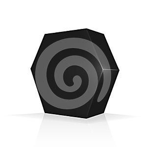 Black hexagon packaging box