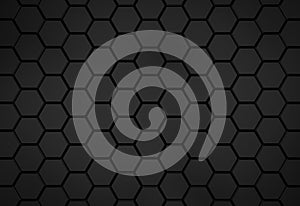 Black hexagon pattern - honeycomb concept