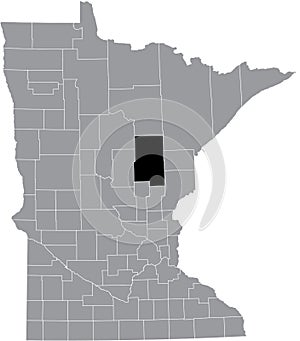 Location map of the Aitkin County of Minnesota, USA