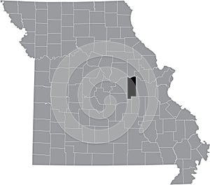 Location map of the Gasconade County of Missouri, USA photo