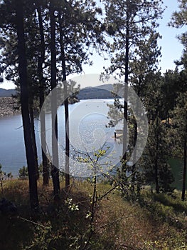 Black Hills South Dakota landscape lake trees and mountains