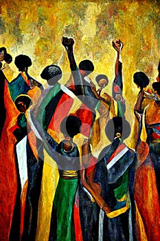 Black history celebration concept