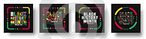 Black history month 2024 hand drawing colorful font letter typography design. Black history month 2024 calligraphy