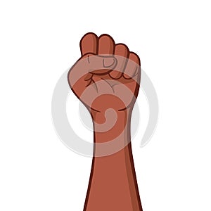 Black History Month. African American History arm fist vector illustration.