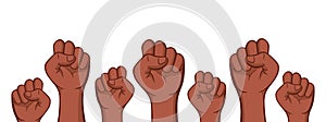 Black History Month. African American History arm fist vector illustration.