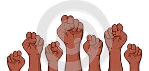 Black History Month. African American History arm fist vector illustration.