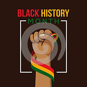 Black history month African American history celebration vector illustration