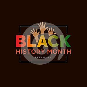 Black history month African American history celebration vector illustration