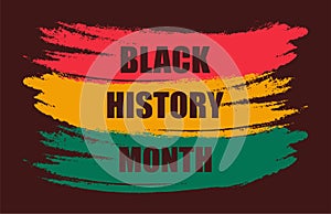 Black History Month. African American History colorful lettering text vector illustration