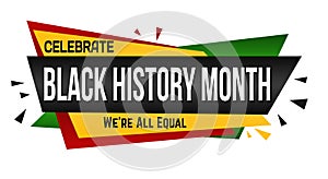 Black history month banner design