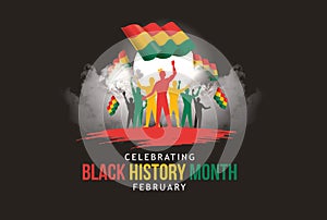 Black history month celebrate vector illustration history month
