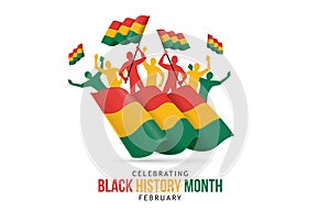 Black history month celebrate vector illustration history month