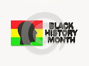 Black History Month Celebration illustration in 3d