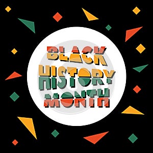 Black History Month colorful letter template design