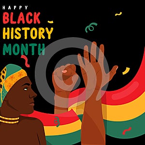 black history month day icon background vector design commemorating africa