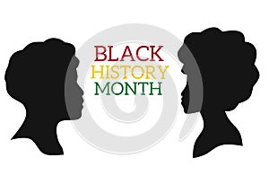 Black history month girl and man Africa