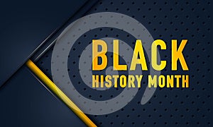 Black history month with golden text
