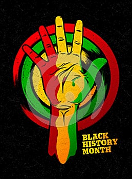 Black History Month Grunge Banner Design