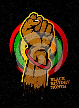 Black History Month Grunge Banner Design