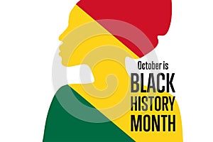 Black History Month. Holiday concept. Template for background, banner, card, poster with text inscription. Vector EPS10