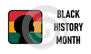 Black History Month. Holiday concept. Template for background, banner, card, poster with text inscription. Vector EPS10