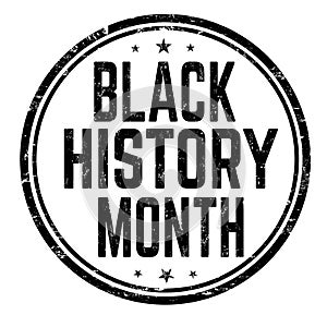 Black history month sign or stamp photo