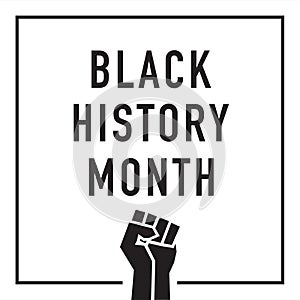 Black history month simple vector illustration with BLM fist