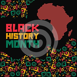 Black history month social media vector illustration design background.