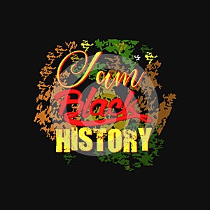 Black History Month vector Typographic t-shirt design. photo