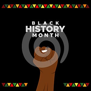 Black History Month Template Vector Design