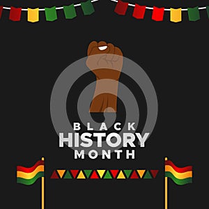 Black History Month Template Vector Design