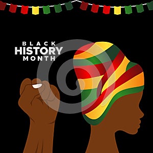Black History Month Template Vector Design