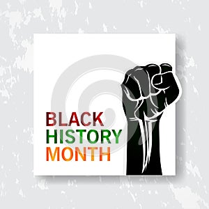 Black History Month Vector Design For Banner Print and Greeting Background photo