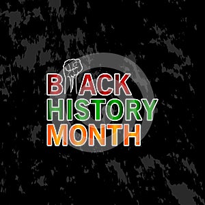 Black History Month Vector Design For Banner Print and Greeting Background photo