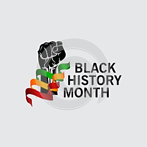 Black History Month Vector Design For Banner Print and Greeting Background