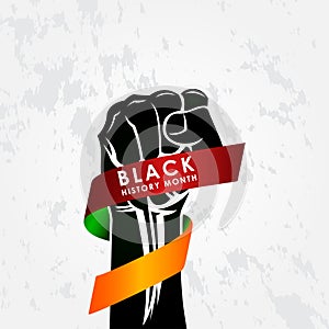 Black History Month Vector Design For Banner Print and Greeting Background photo