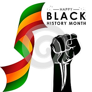 Black History Month Vector Design For Banner Print and Greeting Background photo