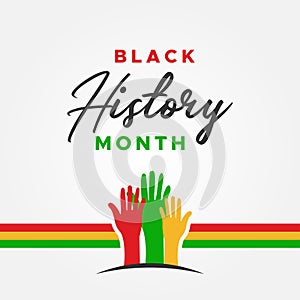 Black History Month Vector Design Illustration